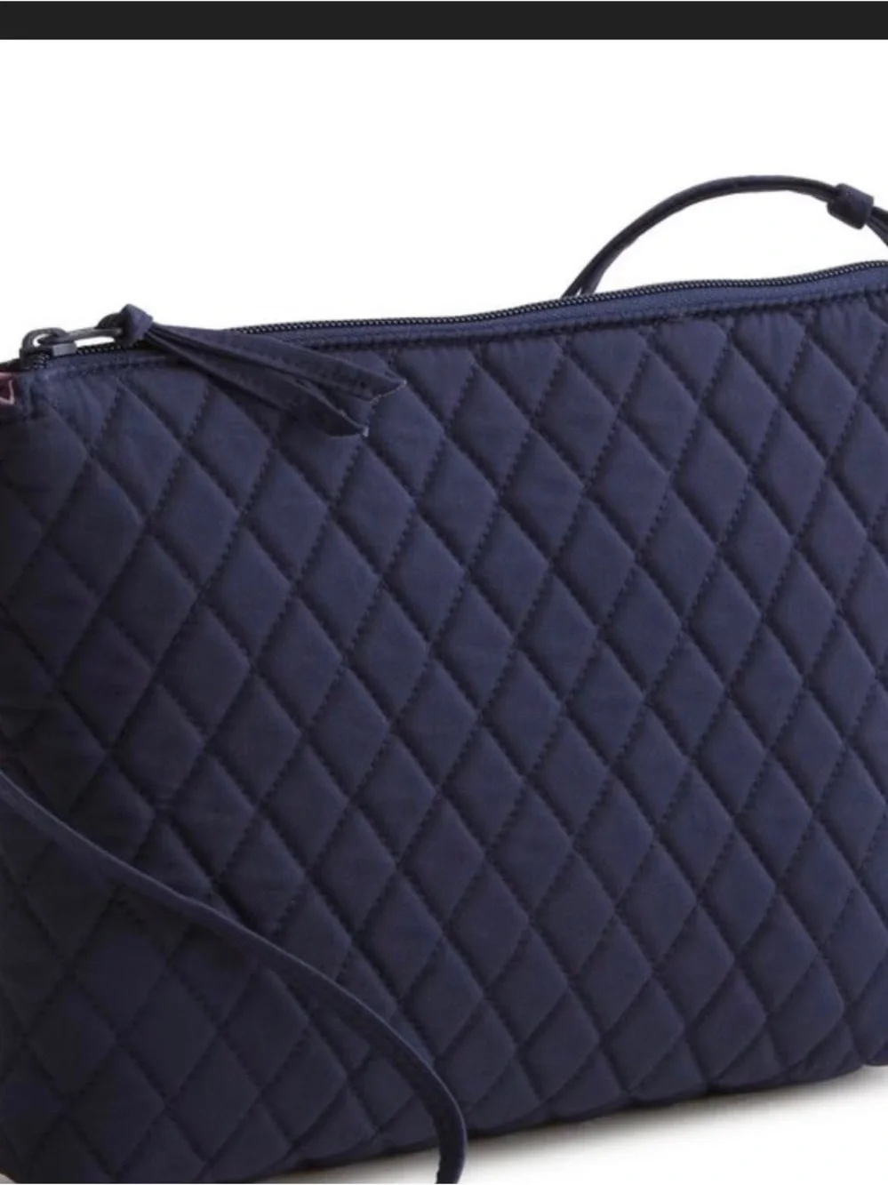 Vera Bradley Quilted Navy Crossbody Cosmetic Clutch